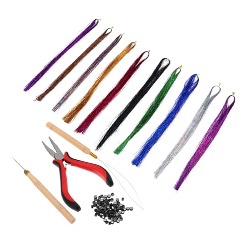 NIYANGLE Glitzer Lametta Haarverlängerungen Für Partys Bühnenauftritte Und Cosplay-haar-accessoires Für Frauen Und Mädchen Dehnbar Widerstandsfähig von NIYANGLE
