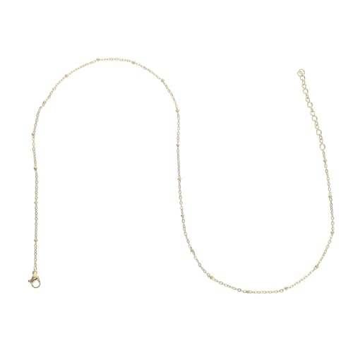 NIYANGLE Goldplattierte Damen Clavicle Chain mit Glatten Perlen Kurze Halskette in Gold Stilvolle Leichte Schmuckkette für Alltag Party und Vielseitige Outfits von NIYANGLE