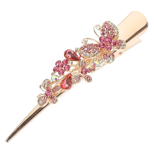 NIYANGLE Strass-haarspange Schmetterling Dekorative Damen Haarschmuck Krokodilklemmen Glänzendes Accessoire Für Frisuren Und Anlässe von NIYANGLE