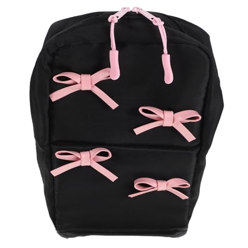 NIYANGLE Kosmetiktasche Mit Schleife Organizer Für Make-up Und Hautpflege Großes Volumen Robustes Nylon Und Kunststoff Für Reisen Und Täglichen Gebrauch von NIYANGLE