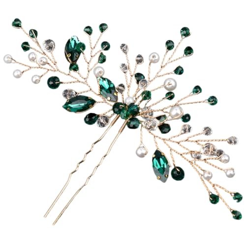 NIYANGLE Grüne Haarspange U Form Braut Haaraccessoires mit Dekoration für Hochzeiten Stilvolle Haarnadel für Damen Eleganter Haarschmuck für Besondere Anlässe NIYANGLE Grüne Haarspange U Form Braut Haaraccessoires mit Dekoration für Hochzeiten Stilvolle Haarnadel für Damen Eleganter Haarschmuck für Besondere Anlässe von NIYANGLE