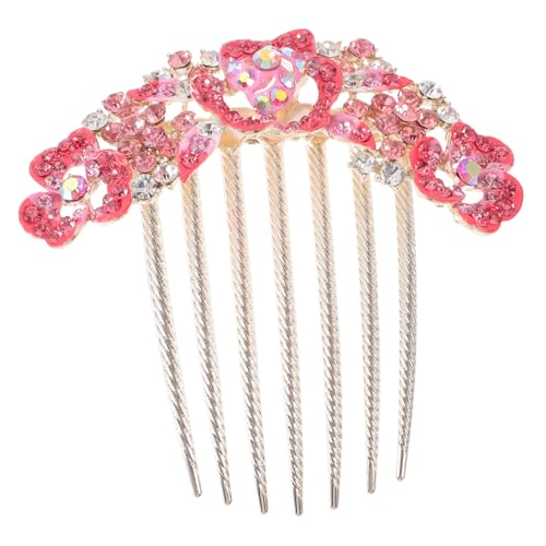 NIYANGLE Blumen-haarkamm Mit Strass Eleganter Brautschmuck Für Hochzeiten Festliche Anlässe Und Spezielle Events Für Mütter Und Partnerinnen Feminines Haaraccessoire von NIYANGLE