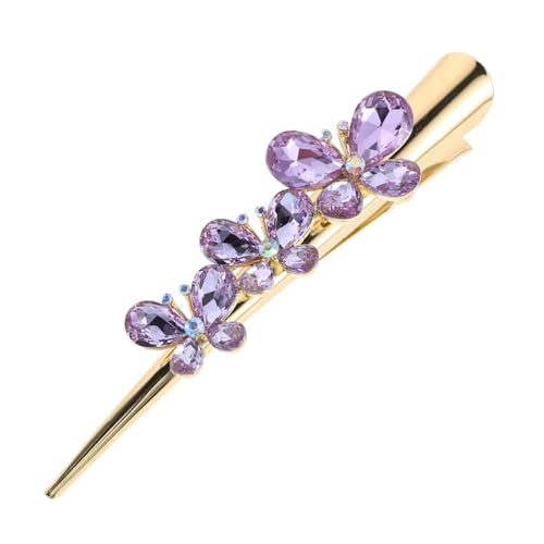 NIYANGLE Rhinestone Haarspange Mit Alligator-clip Stilvolle Haarspange Für Damen Und Mädchen Elegantes Horn-design Langlebig Und Sanft Sicheres Haaraccessoire Für Jeden Anlass von NIYANGLE