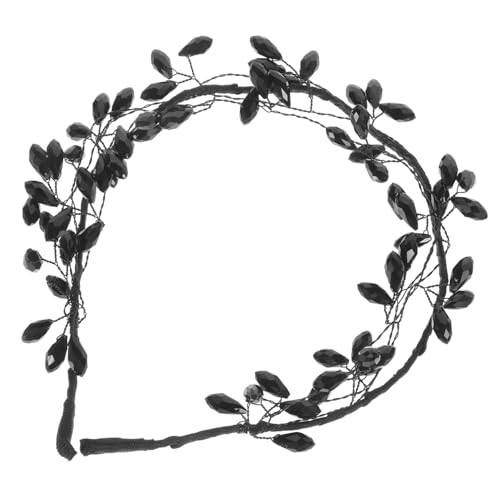 NIYANGLE 1stück Künstlicher -stirnband Für Damen Haarschmuck Für Hochzeiten Bälle Und Partys Handgefertigtes Haaraccessoire Schwarz von NIYANGLE
