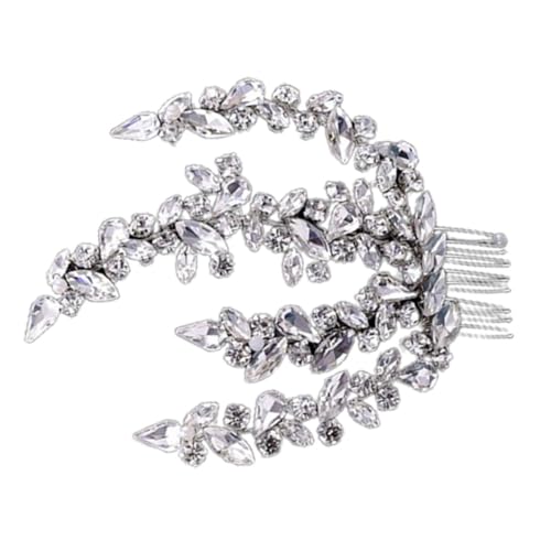 NIYANGLE Haarspange Mit Funkelnden Strasssteinen Flexibler Haarkamm Für Braut Haarschmuck Hochzeiten Partys Elegante Haaraccessoires Für Damen Und Mädchen Vielseitig Einsetzbar von NIYANGLE