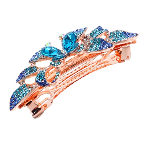 NIYANGLE Haarspange Strasssteine für Damen Glitzernde Haarspange für Dickes Haar Eleganter Haarschmuck für Besondere Anlässe mit Metall und Strass für Hochzeiten und Alltag von NIYANGLE