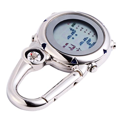 NIYANGLE Haken aus Edelstahl Camping rostfrei lumemery nachtschein Praktischer Clip für Kleidung oder Rucksack Sportuhr mit Clip Kletteruhr Werkzeug Rucksackuhr Uhr mit Hakenkarabiner Blue von NIYANGLE