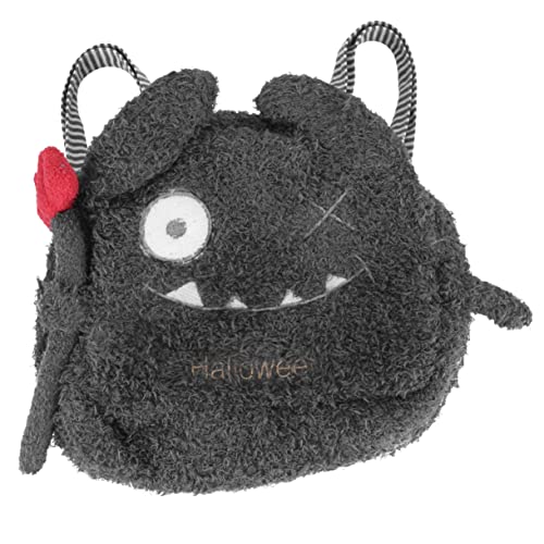 NIYANGLE Halloween Filz Rucksack Für Junge Mädchen Mit Cartoon-Einhorn Und Muschelmuster Wunderschön Und Haltbar Leicht Und Kompakt in Dunkelgrau von NIYANGLE