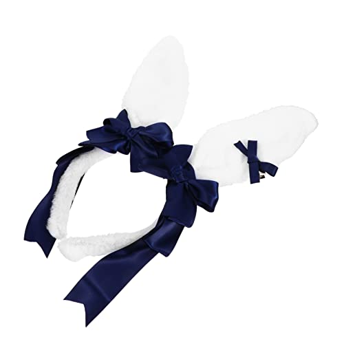 NIYANGLE Ear Haarreif Mit Schleife Kaninchenohren Für Mädchen Cosplay Und Partys Accessoire Für Halloween Karneval Und Kostümpartys von NIYANGLE