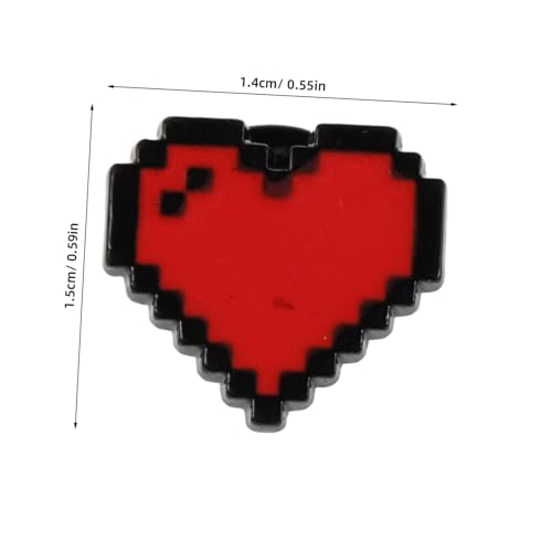 NIYANGLE Herzförmige Brosche aus Langlebiger Zinklegierung Niedliche Pixel Herz Anstecknadel für Frauen Party und Valentinstagsdeko Modisches Accessoire für Besondere Anlässe von NIYANGLE
