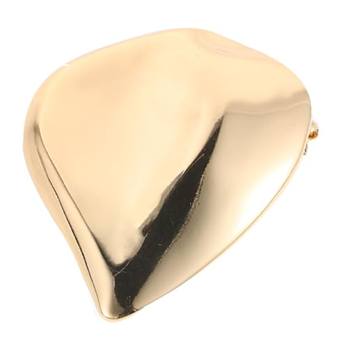 NIYANGLE Herzförmige Metallbrosche Goldfarben Glänzend Eleganter Anstecknadel Damen Kleidung Schal Rucksack Modisches Accessoire Vielseitig Tragbar von NIYANGLE