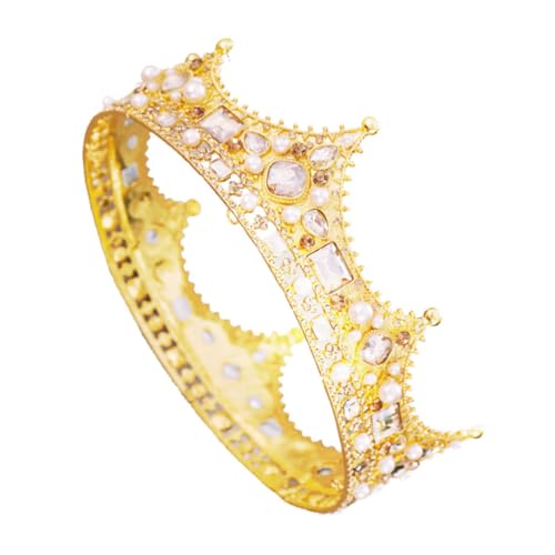 NIYANGLE Hochzeit Krone Damen Glitzer Tiara für Braut und Strapazierfähiger Haarschmuck aus Kristallperlen für Hochzeiten Verlobungen und Partys von NIYANGLE