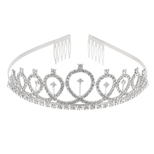 NIYANGLE Hochzeit Tiara Brautkrone für Hochzeitsfeiern Fotoshootings und Anlässe Leichtes Design Einfach Entfernen von NIYANGLE