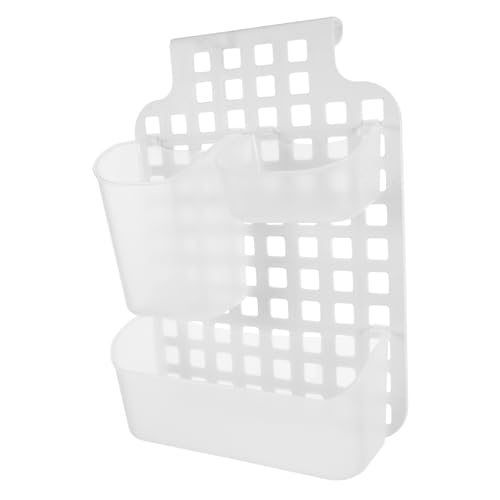 NIYANGLE Haushalt Hängender Organizer Multifunktionale Robuste Aufbewahrungslösung Für Badutensilien Bohren Platzsparend Design Weiß von NIYANGLE