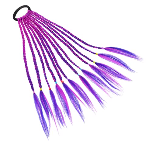 NIYANGLE Junge Mädchen Pferdeschwanz Perücke Mit Geflochtenem Haaraccessoire Für Festivals Partys Und Täglichen Gebrauch Leuchtendem Leicht Und Bequem Zu Tragen von NIYANGLE