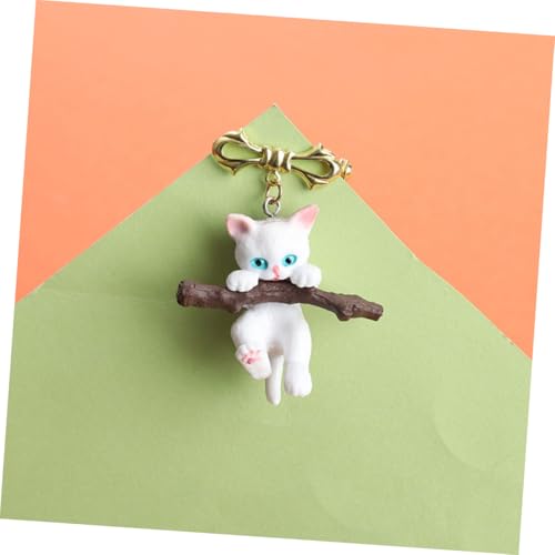 NIYANGLE Katzenbrosche Modisch Kreative Anstecknadel mit Baumzweig Design Langlebiges Stilvolles Accessoire für Kleidung und Western Anzüge Geschenk für Katzenliebhaber von NIYANGLE