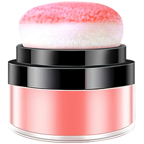 NIYANGLE Kissen Blush Puder Für Wangen Schimmerndes Loses Puder Für Einen Strahlenden Teint Für Frauen Mit Praktischem Schwammkopf Für Einfache Anwendung Korallenrot von NIYANGLE