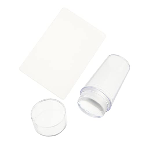 NIYANGLE Klarer Nagelstempel mit Schaber Set für DIY Maniküre Transparente Stempel für Kreative Nagelkunst mit Elastischem Design und Komfortablem Gebrauch von NIYANGLE