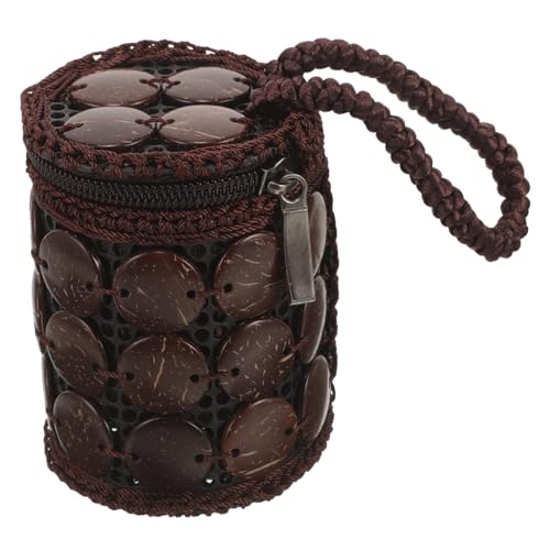 NIYANGLE Kleine Bohemian Geldbörse Damen aus Kokosnussschale Retro Münzfach Portemonnaie mit Reißverschluss Kompakt und Vielseitig für Karten und Kleingeld Alltag und Reisen von NIYANGLE