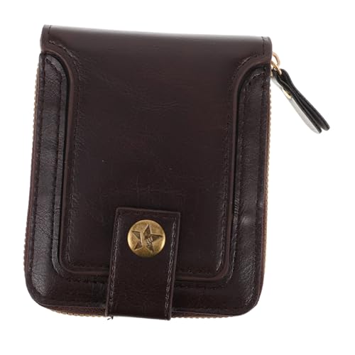 NIYANGLE Geldbörse Für Herren Mit Reißverschluss Kompakte Zweifach Gefaltete Brieftasche Multifunktionaler Kartenhalter Mit Fächern Für Karten Bargeld Und Münzen Stilvolle von NIYANGLE