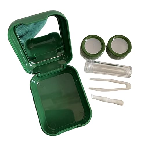 NIYANGLE Kontaktlinsenbehälter Kontaktlinsen-Organizer Und Werkzeug Farbige Kontaktlinsenbehälter Mit Spiegel Linsenbehälter von NIYANGLE