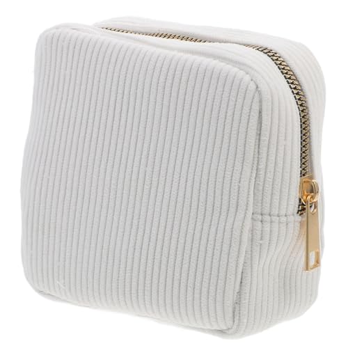 NIYANGLE Kosmetiktasche Aus Cord Reise-Make-up-Organizer Mit Reißverschluss Tragbare Aufbewahrungstasche Für Damen Spacious Make-up-Bag Für Camping Und Reisen von NIYANGLE