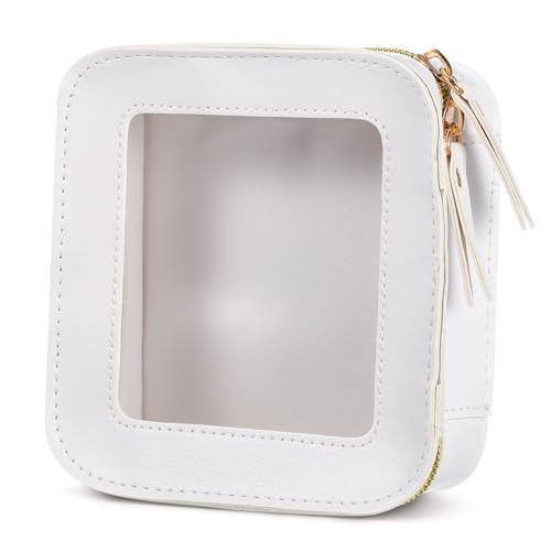 NIYANGLE Klarer Kosmetik Organizer Für Frauen Transparente Make-up Tasche Mit Reißverschluss Kompakt Und Tragbar Für Reisen Und Lipstick Aufbewahrung von NIYANGLE