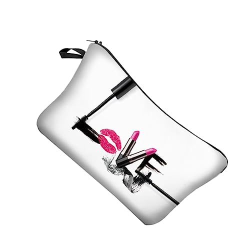 NIYANGLE Polyester Kosmetiktasche Mit Druck Schminktasche Für Damen Reisekosmetiktasche Mit Reißverschluss Kosmetiktasche Zum Tragen Platz Für Kosmetika Und Kleinigkeiten von NIYANGLE