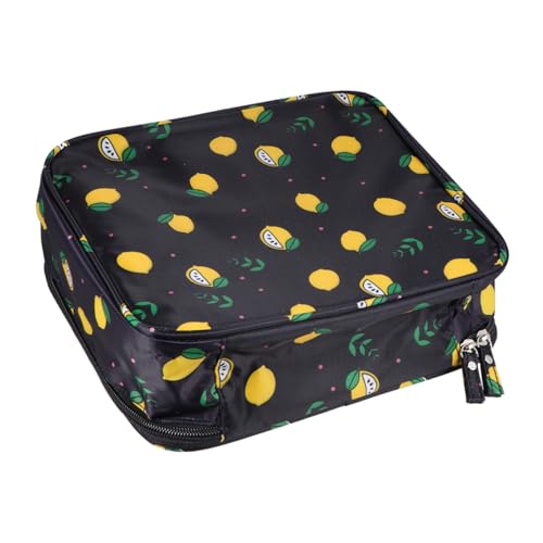 NIYANGLE Kosmetiktasche mit Großem Fassungsvermögen Make Up Aufbewahrungstasche für Damen Lemon für Reisen Urlaub und Mehr von NIYANGLE