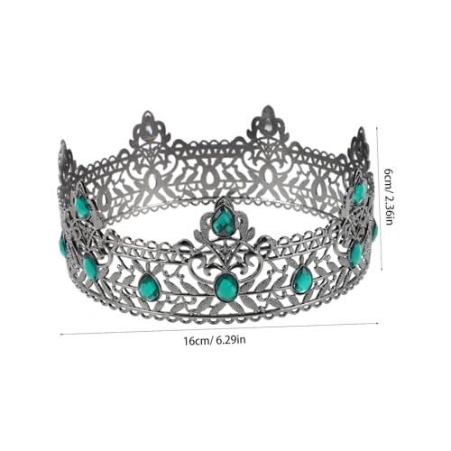 NIYANGLE Krone Für Herren Königliche Haar-diademe Partyhüte Falsche Krone Abschlussballkönig-krone Mittelalterliches Kostüm Haar-accessoire Für Geburtstag Halloween Cosplay von NIYANGLE