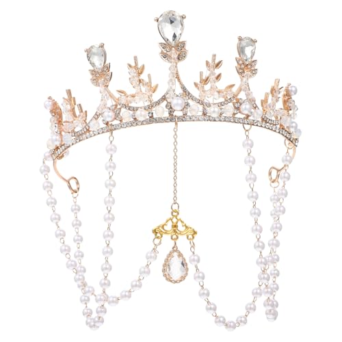 NIYANGLE Mädchen Krone Haarreif Dekorative Krone für Partys Retro Stil Haarschmuck Stirnband für Kinder für Themenveranstaltungen von NIYANGLE