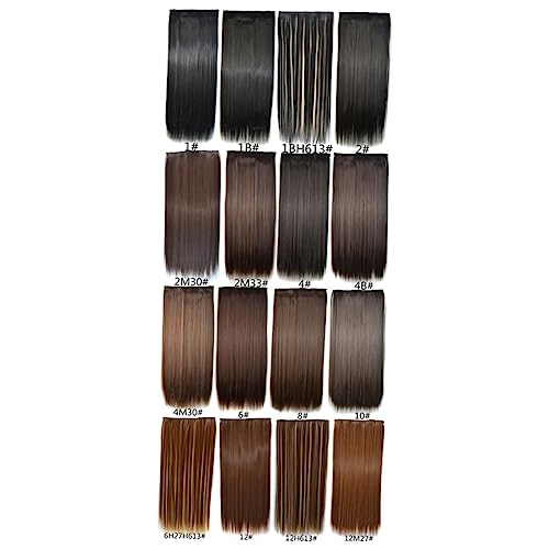 NIYANGLE Lange Gerade Haarverlängerungen Clips Haarteile für Damen Kunsthaar Perücke für Cosplay Partys Hochzeiten Halloween von NIYANGLE