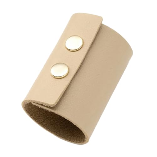 NIYANGLE Leder Haargummis für Damen Stilvolle Ponytail Halter mit Druckknopf aus Langlebigem und Weichem Material Schule Büro und Partys Hautfarbe von NIYANGLE