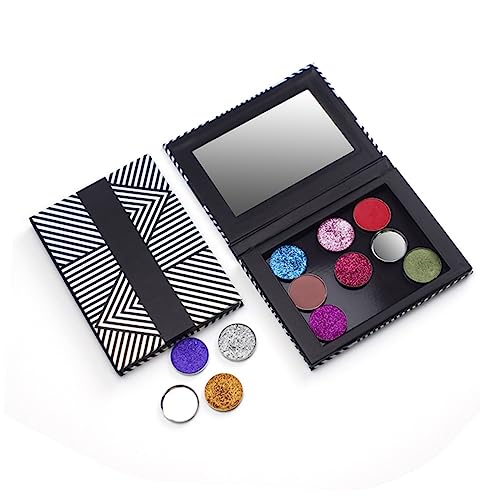 NIYANGLE Empty Magnetic Makeup Palette Mit Spiegel DIY Nachfüllbare Lidschatten Organizer Box Für Kosmetik Leicht Und Großes Fassungsvermögen Doppel-Seiten-Design Für Zuhause Und von NIYANGLE