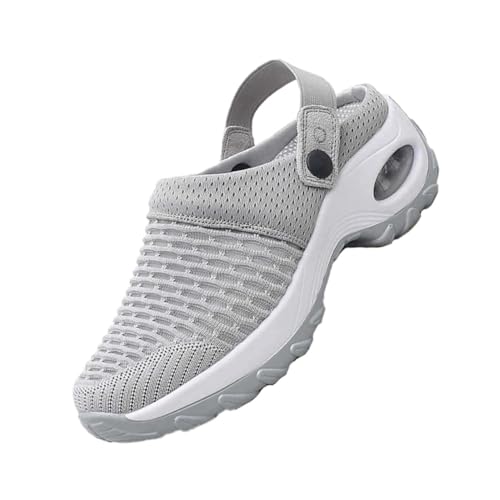 NIYANGLE Leichte Atmungsaktive Mesh Sandalen Damen Rutschfeste Bequeme Halbschlappen mit Luftdurchlässigem Obermaterial für Langen Komfort und Reisen von NIYANGLE