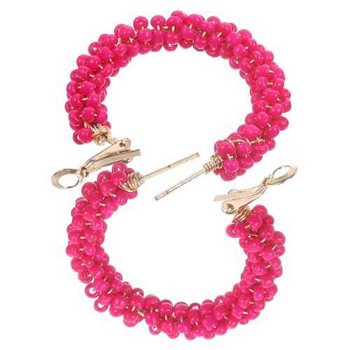 NIYANGLE Leichte Bunte Perlenohrringe Große Creolen Handgefertigt für Frauen Boho Hoop Ohrringe Vielseitiger Schmuck für Geburtstag Jahrestag Alltag und Besondere Anlässe NIYANGLE Leichte Bunte Perlenohrringe Große Creolen Handgefertigt für Frauen Boho Hoop Ohrringe Vielseitiger Schmuck für Geburtstag Jahrestag Alltag und Besondere Anlässe von NIYANGLE