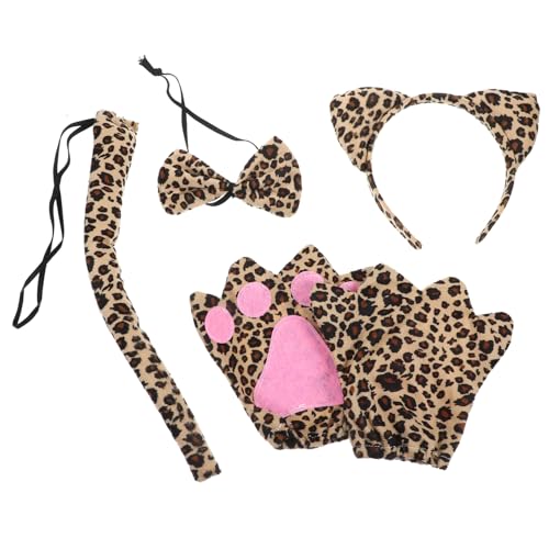 NIYANGLE Leoparden Kostüm Für Erwachsene Cosplay Accessoire Mit Ohren Tier Und Kreativen Designs Für Karneval Fasching Und Partys von NIYANGLE