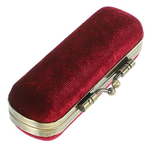 NIYANGLE Tragbare Lippenbalsambox Eleganter Lippenstift Organizer für Damen Kompakt und Leicht Vintage Lippenstiftetui mit Spiegel für Reisen und Partys von NIYANGLE