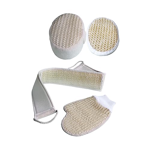 NIYANGLE Luffa Schwämme Mit Rückengurt Für Dusche Badehandschuh Und Schrubbergurt Aus Sisalmaterial Für Sanfte Körperpeeling Und Wiederverwendbare Badetücher von NIYANGLE