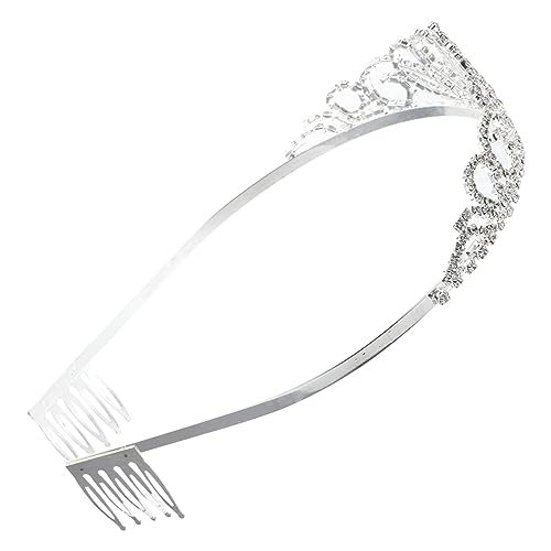 NIYANGLE Mädchen Tiara Krone aus Metall mit Funkelnden Strasssteinen Leichtes Haarschmuck für Geburtstag Bühnenauftritt und Braut Süßes Prinzessin Diadem Stabiles Design für Frauen von NIYANGLE