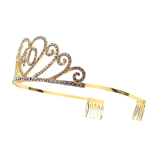 NIYANGLE Mädchen-tiara Geburtstagskrone Haarreif Partykrone Damenkrone Dekoratives Stirnband Kreative Krone Geburtstagsbedarf Junge Mädchen Geburtstagskrone Tiara Krone Haarband von NIYANGLE