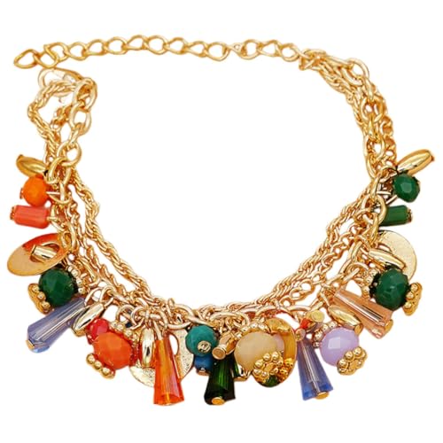 NIYANGLE Mehrlagiges Buntes Armband mit Perlen Unisex Modisches Schmuckstück Komfortabel und Vielseitig für Damen und Herren für Alltag und Besondere Anlässe von NIYANGLE