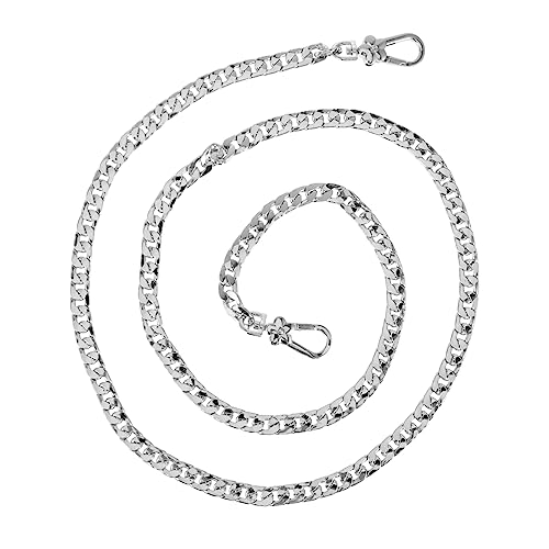 NIYANGLE Metall Taschenkette mit Schnallen Robuste Silberne Handtaschen Kettenriemen Langlebig und Vielseitig als Ersatz für Umhängetaschen Crossbody und Clutch Bags von NIYANGLE