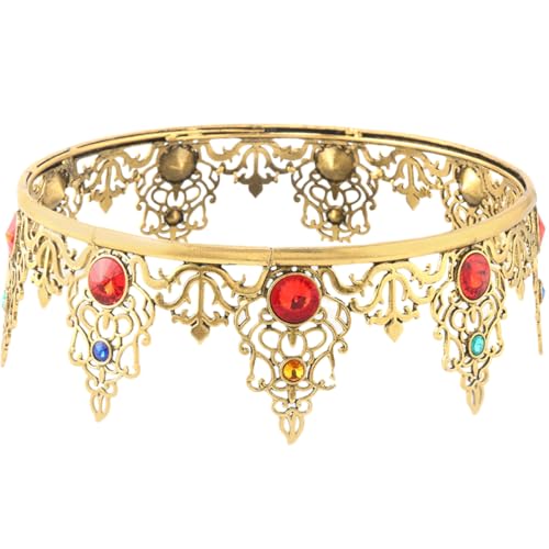 NIYANGLE Vintage Königskrone Für Barocke Metallkrone Für Cosplay Und Partys Leichte Dekorative Kopfbedeckung Für Halloween Und Geburtstagsfeiern von NIYANGLE