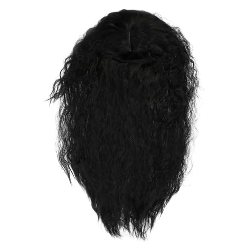 NIYANGLE Mid-Segment-Perücke lockig Spitze wellig Verlängerung Party perücken Frauen Perücke weibliche Perücke erwachsene Perücke Lady Perücke Hochtemperaturdraht Black von NIYANGLE