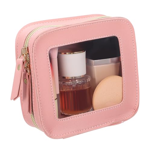 NIYANGLE Mini Kosmetiktasche Mit Klarer Front Reise Makeup Organizer Für Lippenstifte Toilettenartikel Und Schmuck Wasserdichtes Kompaktes Design Für Damen Und Herren von NIYANGLE