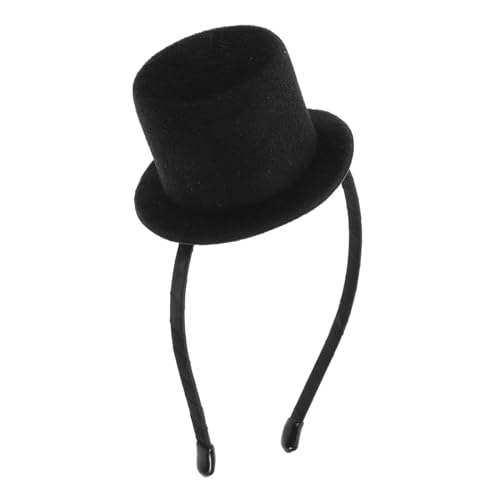 NIYANGLE Mini Top Hut Haarreif für Erwachsene Robuster Party Kopfschmuck Vielseitig Kombinierbar Eleganter Schwarzer Mini Cowboy Hut für Karneval Hochzeit Cosplay Fasching Damen und Herren von NIYANGLE