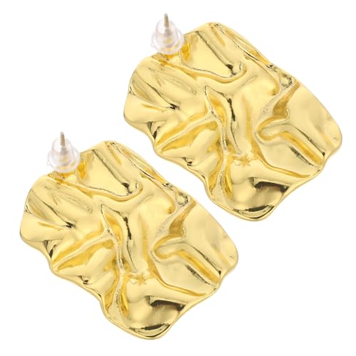 NIYANGLE Minimalistische Geometrische Wellen textur Ohrringe aus Zinklegierung Unregelmäßige Klobige Quadratische Ohrstecker für Damen Statement Schmuck für Halloween Kostüm Party und NIYANGLE Minimalistische Geometrische Wellen textur Ohrringe aus Zinklegierung Unregelmäßige Klobige Quadratische Ohrstecker für Damen Statement Schmuck für Halloween Kostüm Party und von NIYANGLE