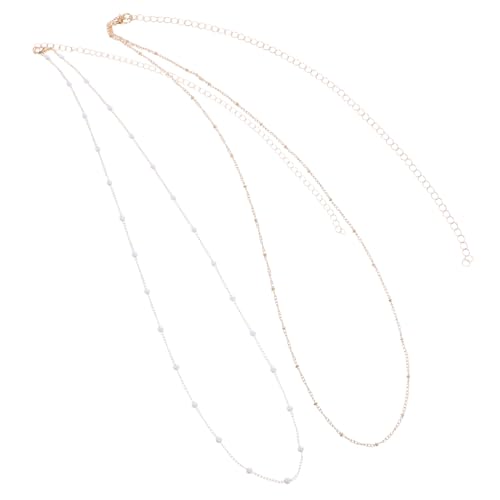 NIYANGLE Modische Taillenkette Boho-Kettengürtel für Damen Körperkette für Mädchen Körpergürtelkette Körperzubehör Taillengürtel aus Metall Körperkette Schmuck Damen Imitationsperle von NIYANGLE