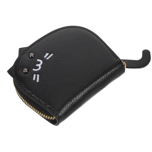 NIYANGLE Multifunktionale Katzen Geldbörse mit Reißverschluss Kleingeld Kartenetui für Damen Kleines Stylisches Portemonnaie mit Katzenmotiv Kreditkartenhalter und Reiseaccessoire von NIYANGLE